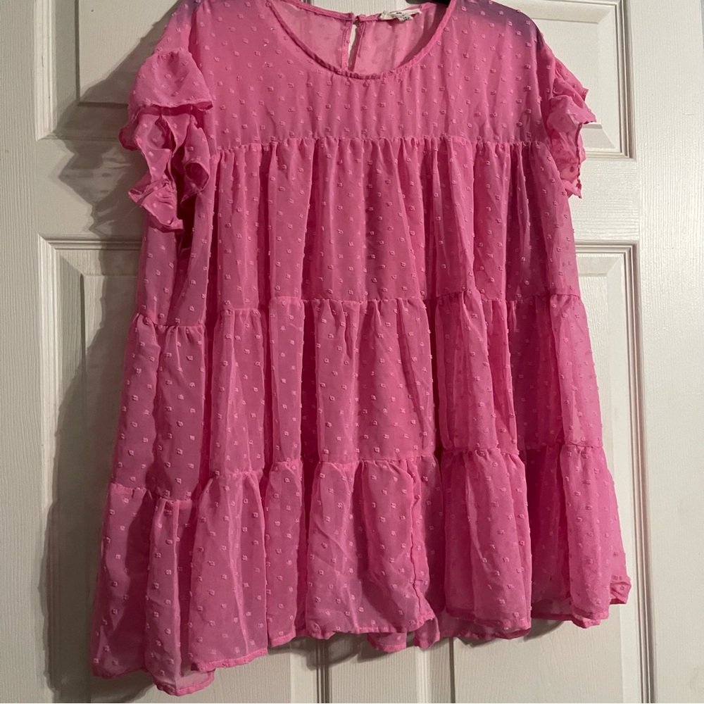Pink babydoll top